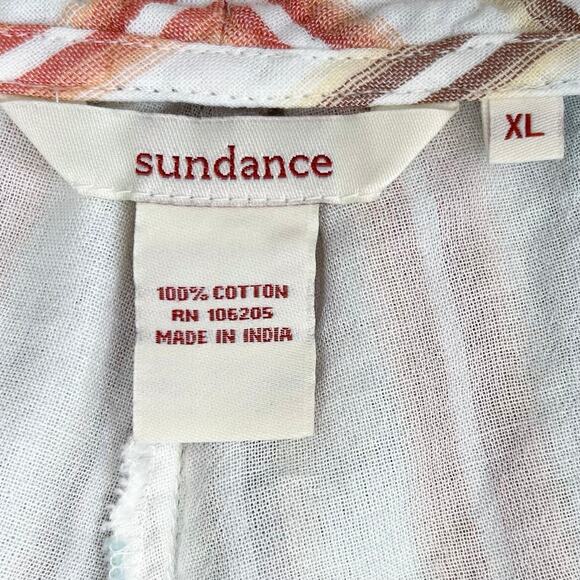 Sundance Cotton Stripe Gauze Button-Fly Wide Leg Gigi Pants - Picture 7 of 7